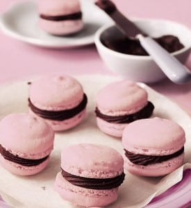 Macaron aux fraises