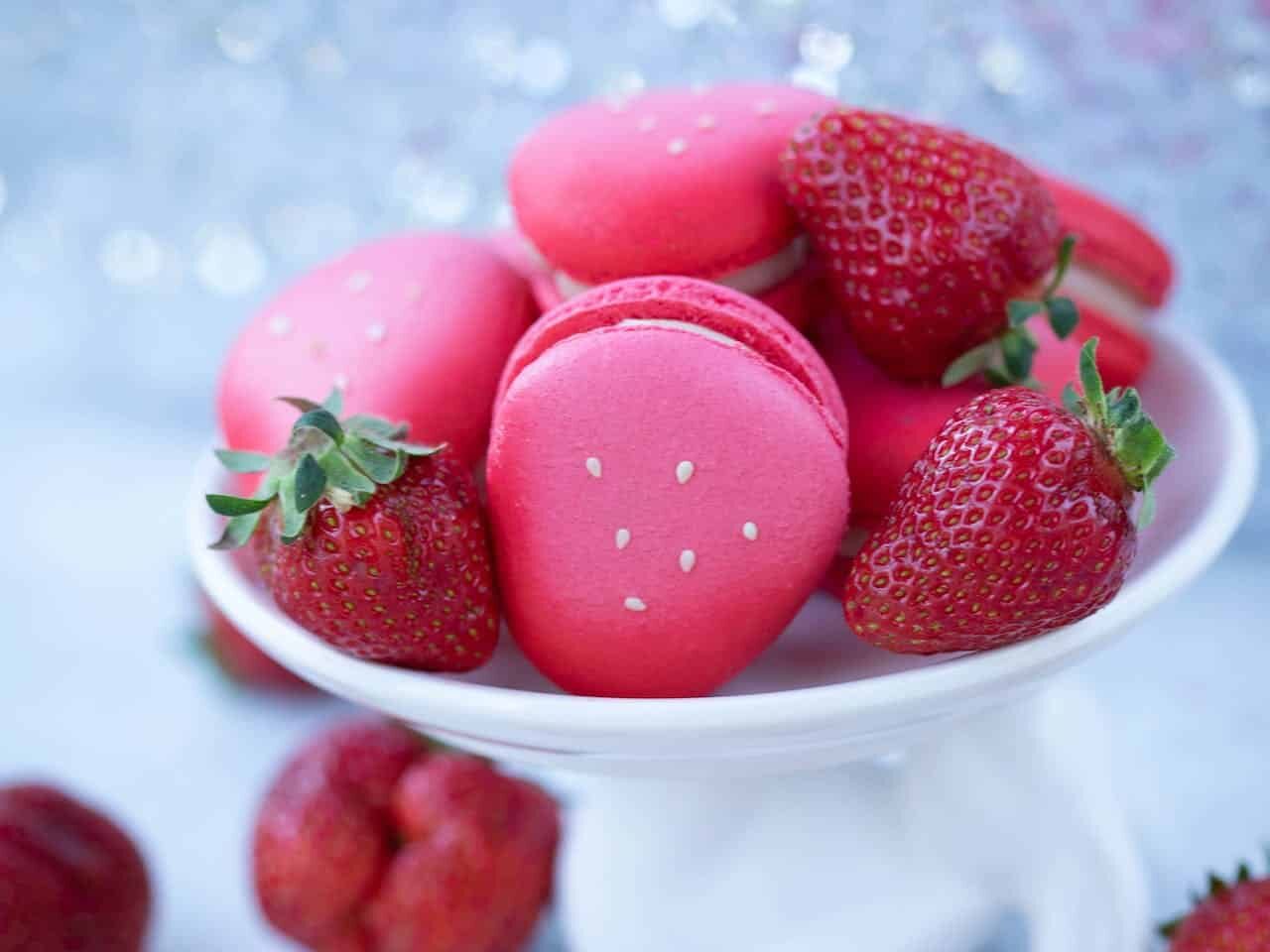 macaron fraise